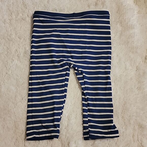 MINI BODEN NAVY WHITE STRIPED SWIM PANTS RASHGUARD, SIZE 6-7 YEARS - Picture 3 of 4